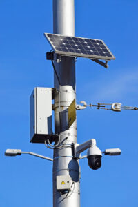 Solar panels help keep wireless cameras charged